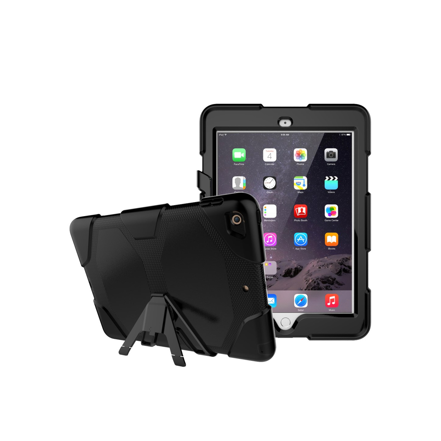 iPad 9.7 (2018) / iPad 9.7 (2017) Heavy Duty Armor case - Black