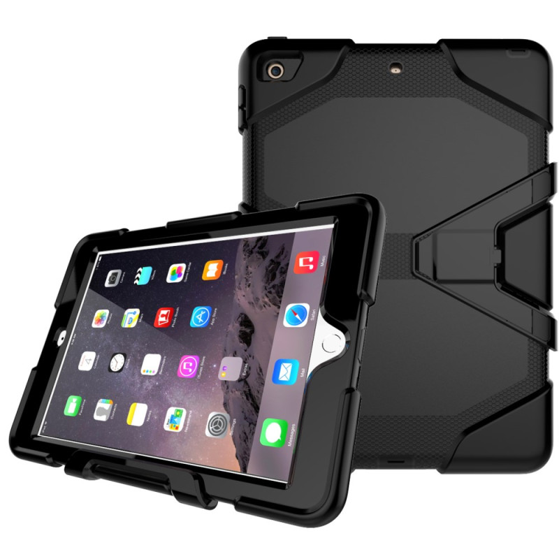 iPad 9.7 (2018) / iPad 9.7 (2017) Heavy Duty Armor suojakuori - Musta