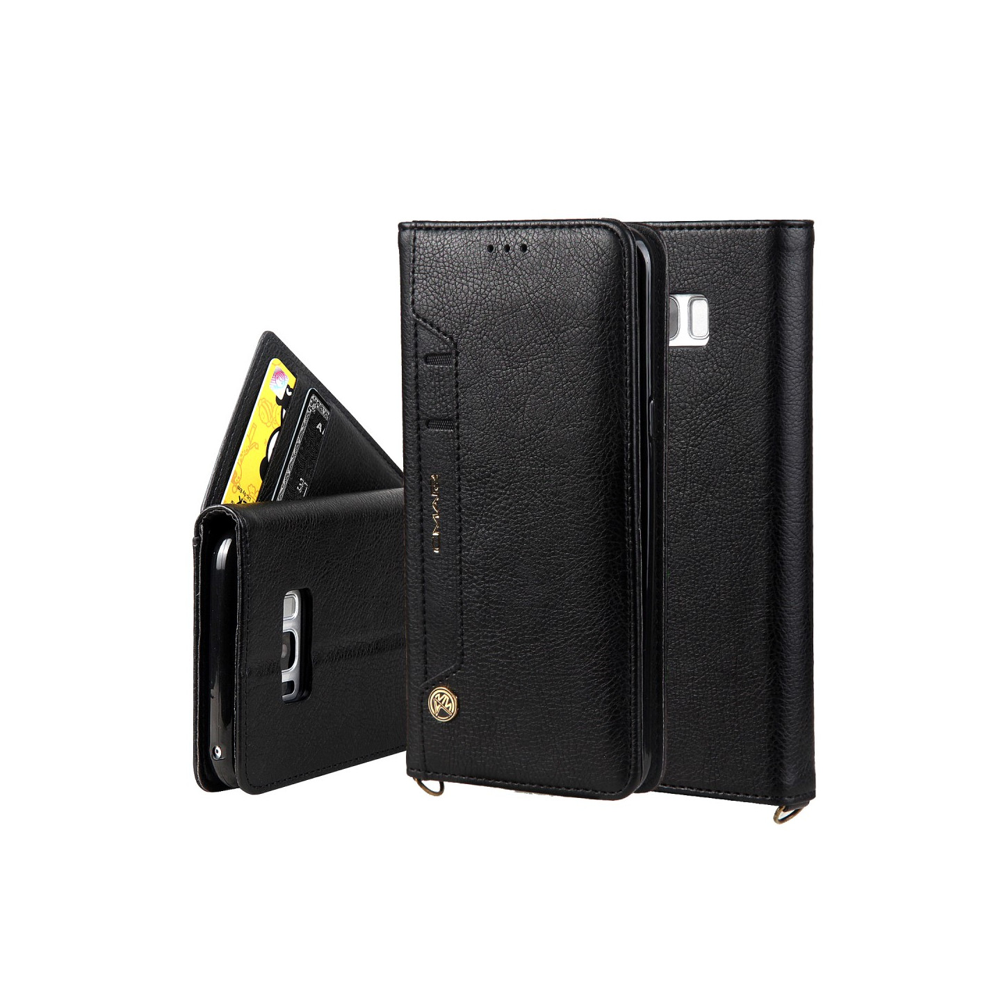 CMAI2 Litchi Lommebok - cover til Samsung Galaxy S8 Plus - Sort