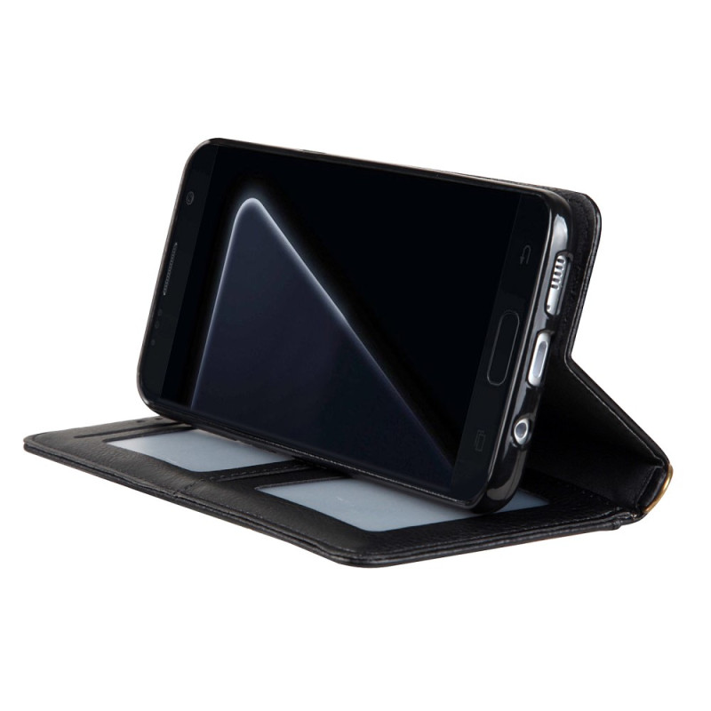 CMAI2 Litchi plånbokssuojakuori Samsung Galaxy S8 Plus - Musta