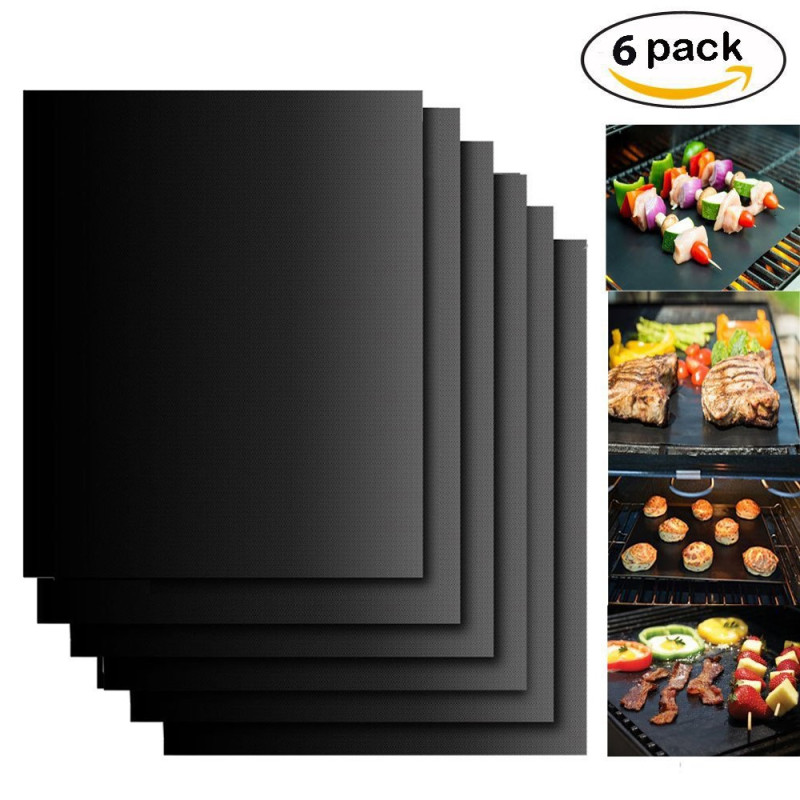 Grillmatte 6stk Non - stick 33x40cm Matter for Kull - og Elektriske Griller