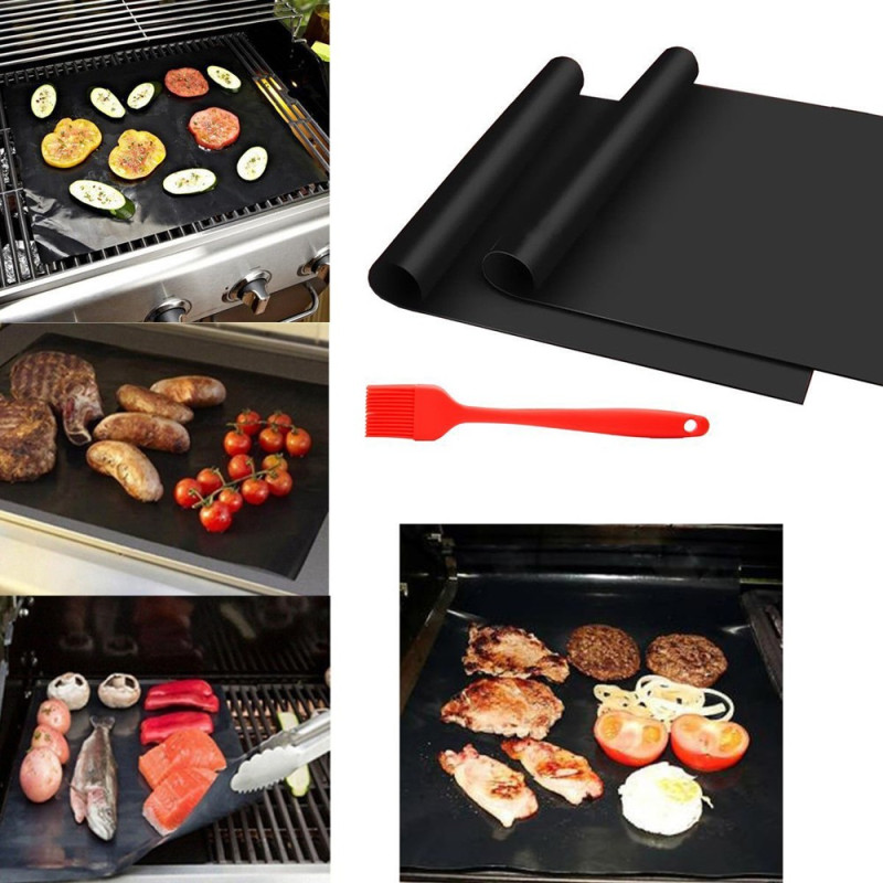 Grillmatte 6stk Non - stick 33x40cm Matter for Kull - og Elektriske Griller
