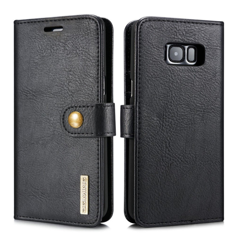 DG.MING Samsung Galaxy S8 Split Läder Wallet Case - Black