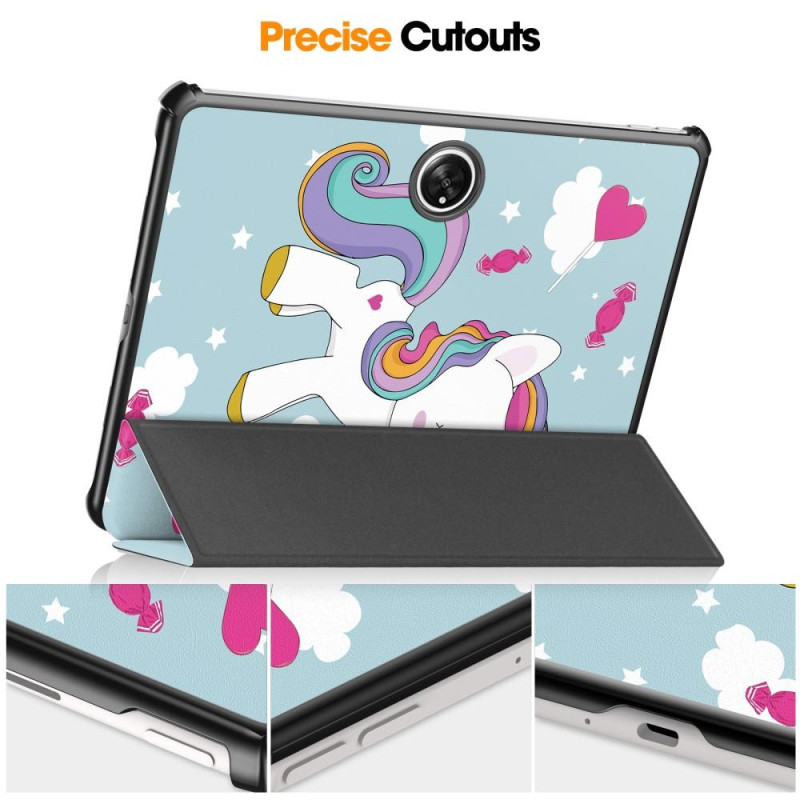 For OnePlus Pad Trifold Stand Tablet Cover Case - Horse