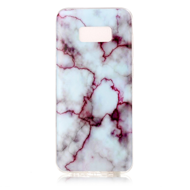 Samsung Galaxy S8 Plus TPU Marmor - Violetti