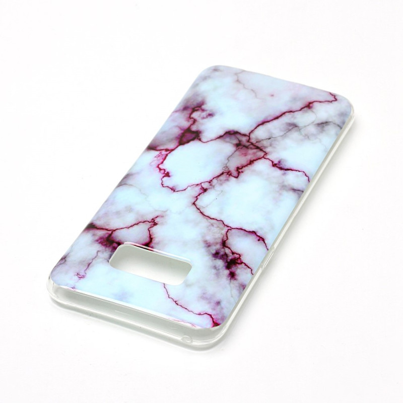 Samsung Galaxy S8 Plus TPU Marmor - Lilla