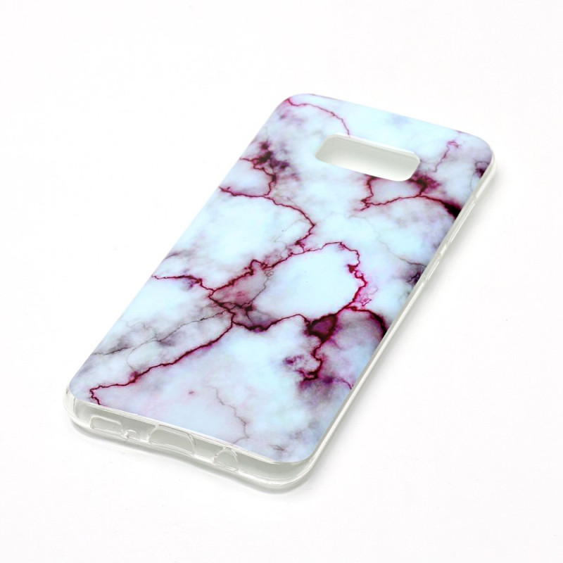Samsung Galaxy S8 Plus TPU Marmor - Violetti