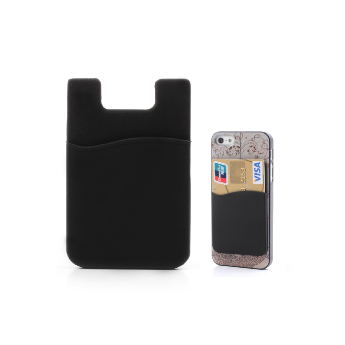 Universal kortholder for mobiltelefoner