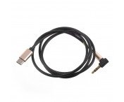UCB C till AUX 3,5mm kabel 1 meter - Svart