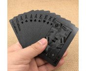 Svart Plast PVC Poker Vattentäta Spelkort Kortlek
