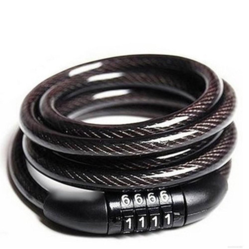 Polkupyörän teräskaapelin salasanalukko