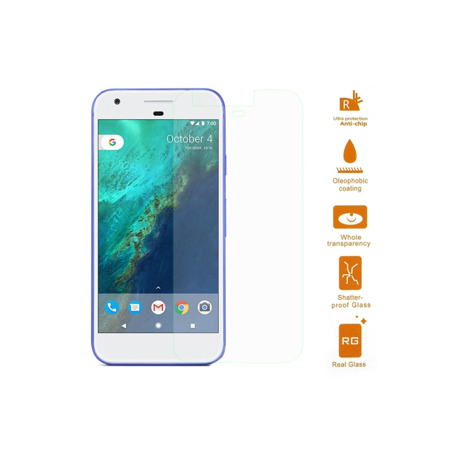 Google Pixel Härdat glas 0,3mm