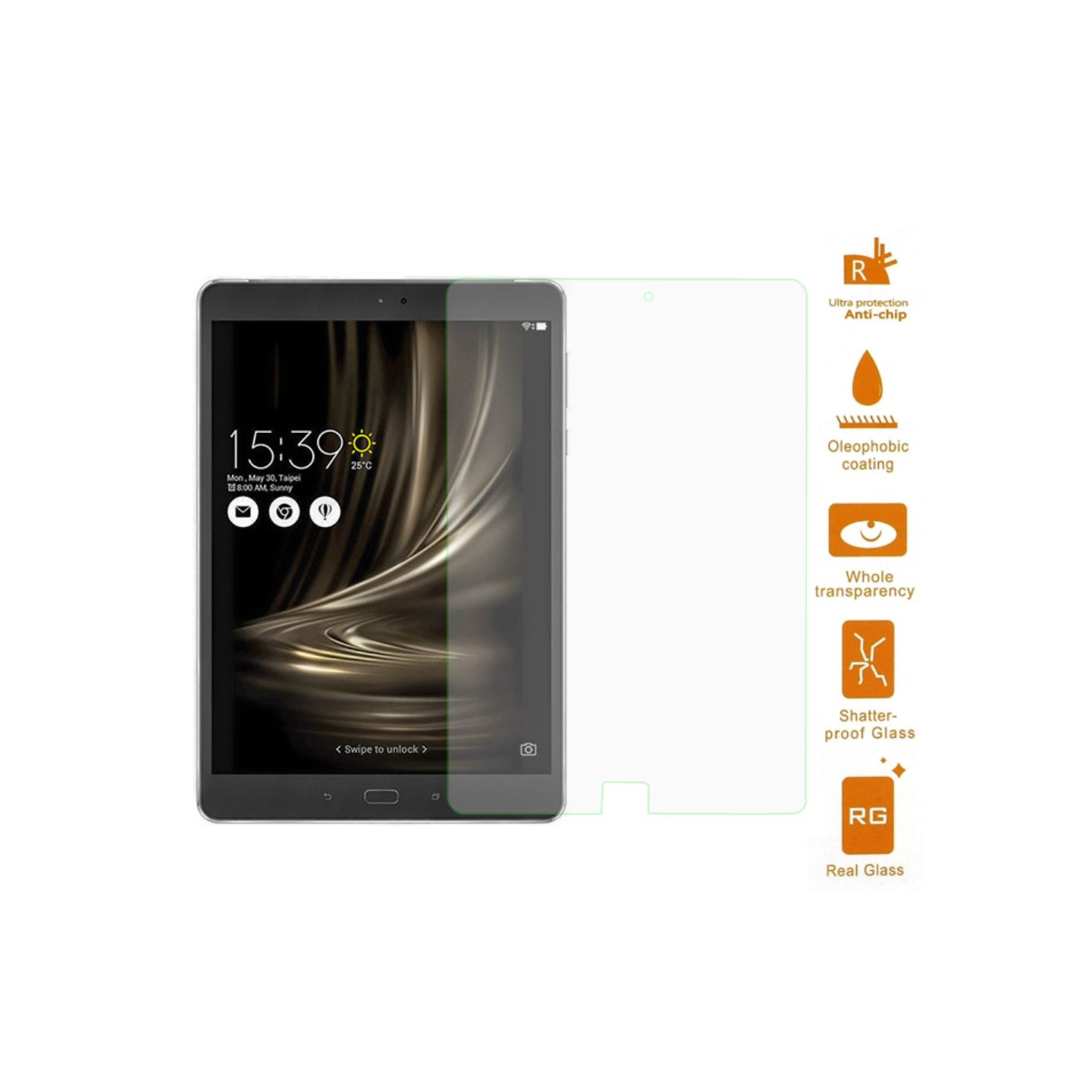 Asus Zenpad 3S 10 Z500M Härdat glas 0,3mm 9H