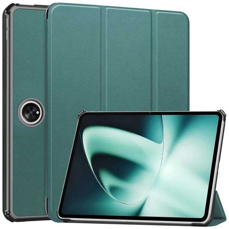 For OnePlus Pad Tri - fold Stand Wake / Sleep Cover Tablet Case - Green