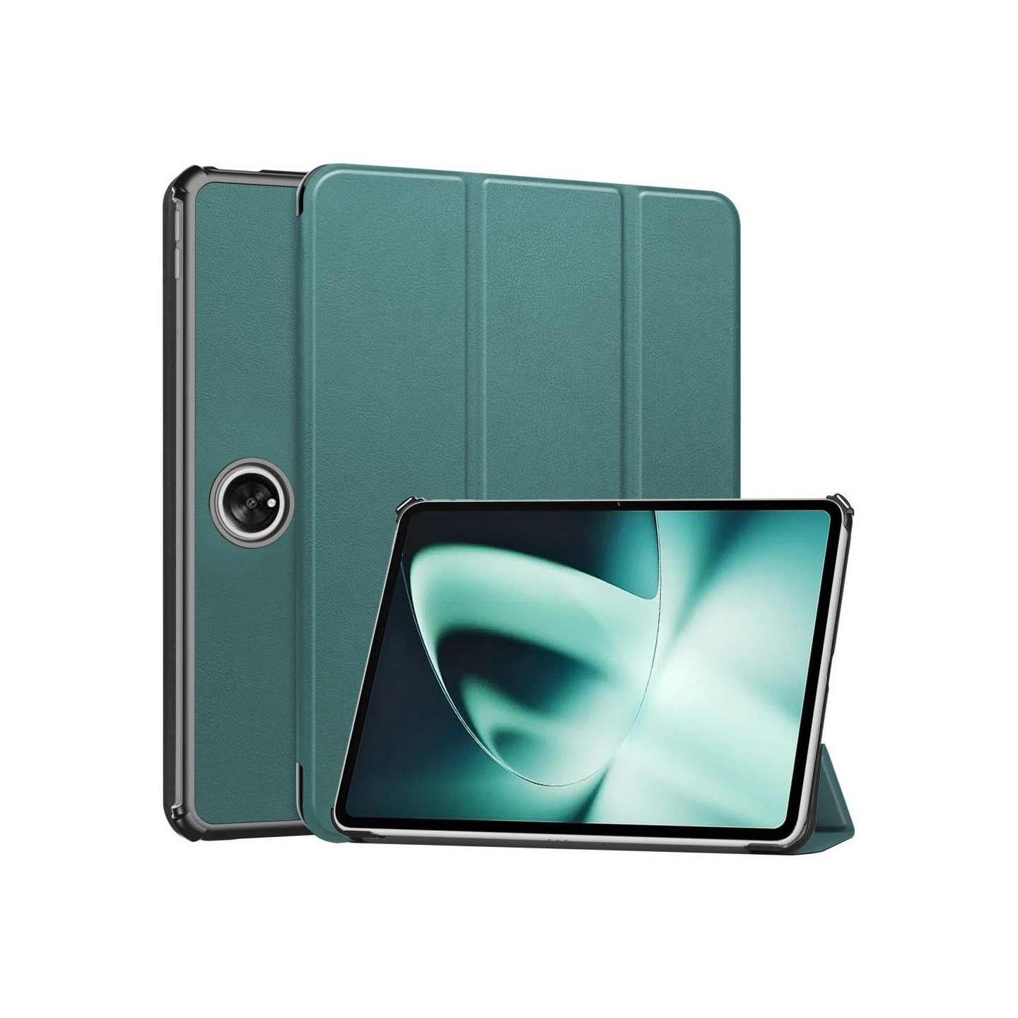 Til OnePlus Pad Tri - fold Stand Wake/Sleep Cover Tabletetui - Grøn