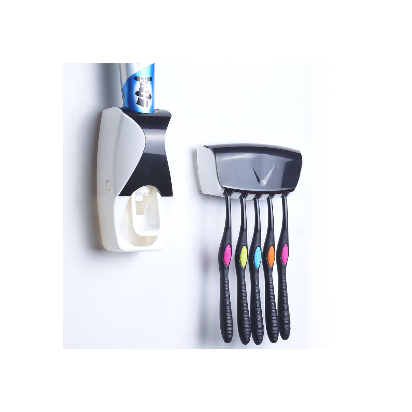 Tannkremdispenser og tannbørsteholder