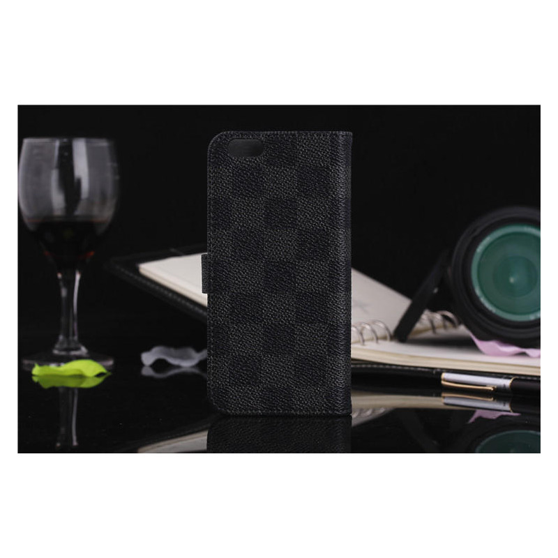 Iphone 8 / 7 Plus Wallet Case Rutigt Gray / Black