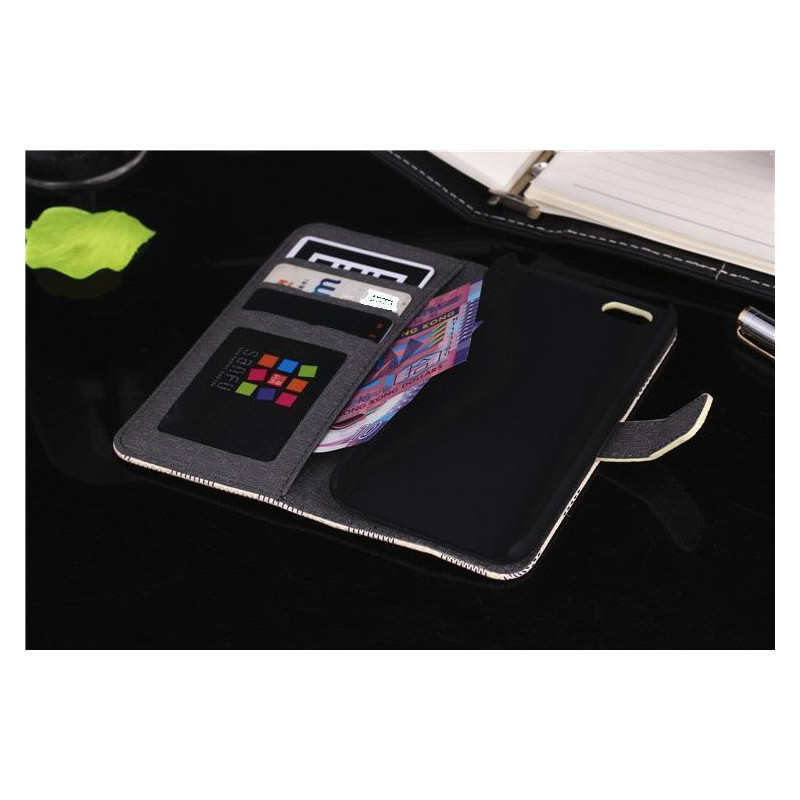 Iphone 8 / 7 Plus Wallet Case Rutigt Gray / Black