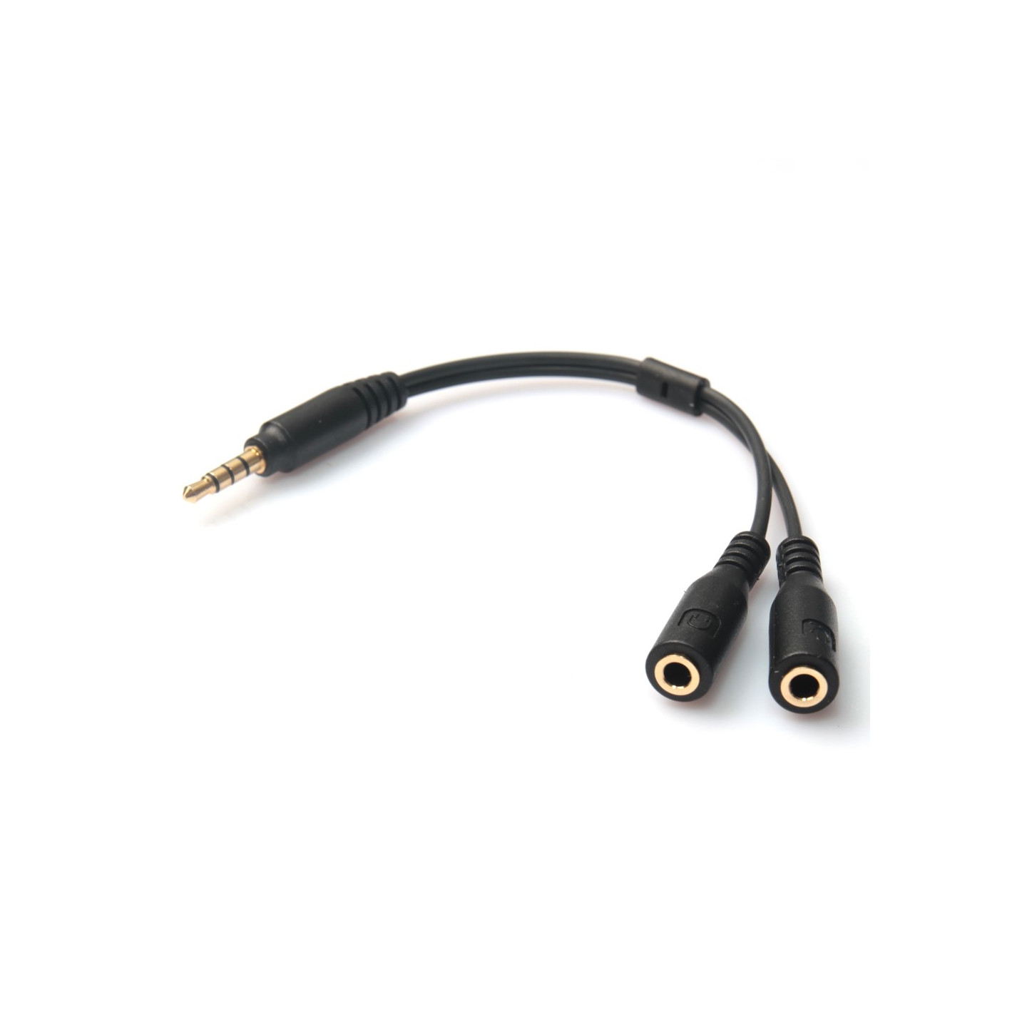 3.5mm Stereo Audio Male to 2 Female Headphone / Mic Splitter Cable Adapter