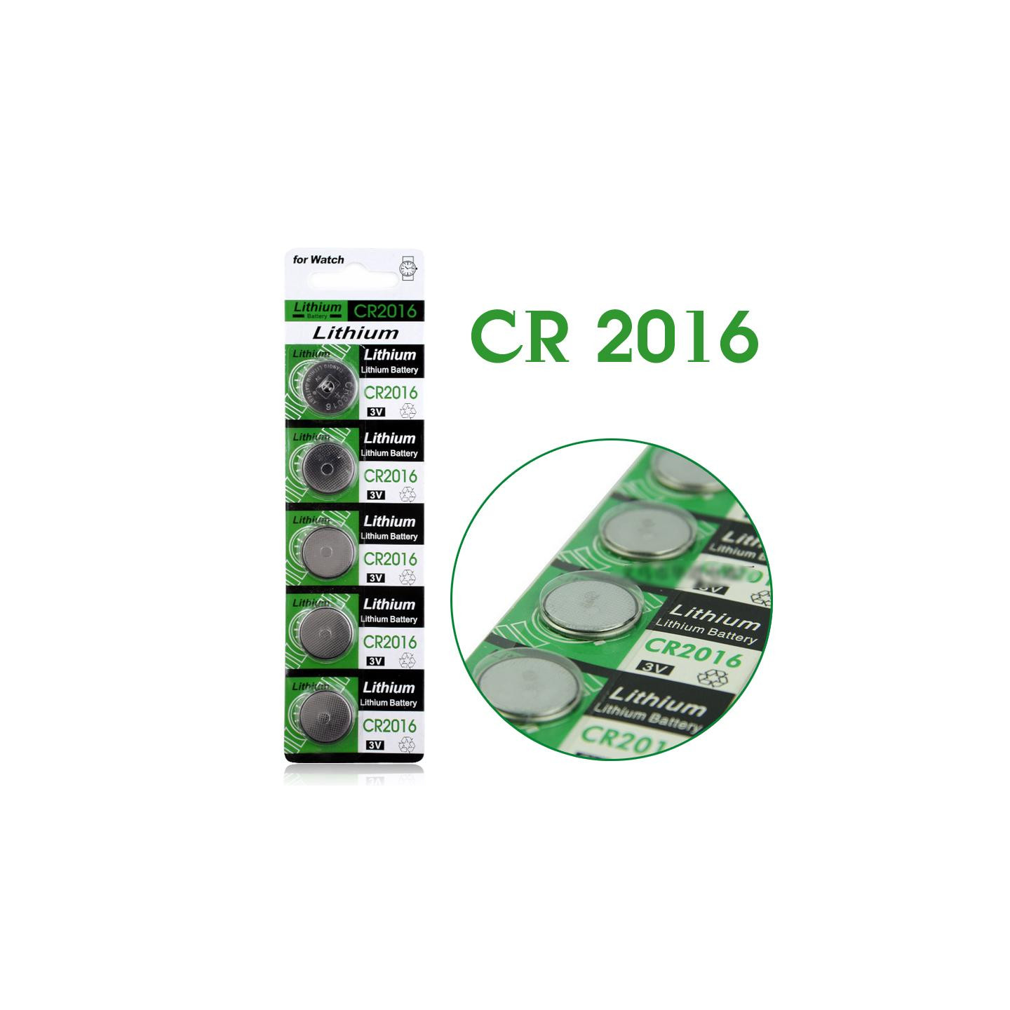 Alkalisk knappcellebatteri CR2016 stor pakke