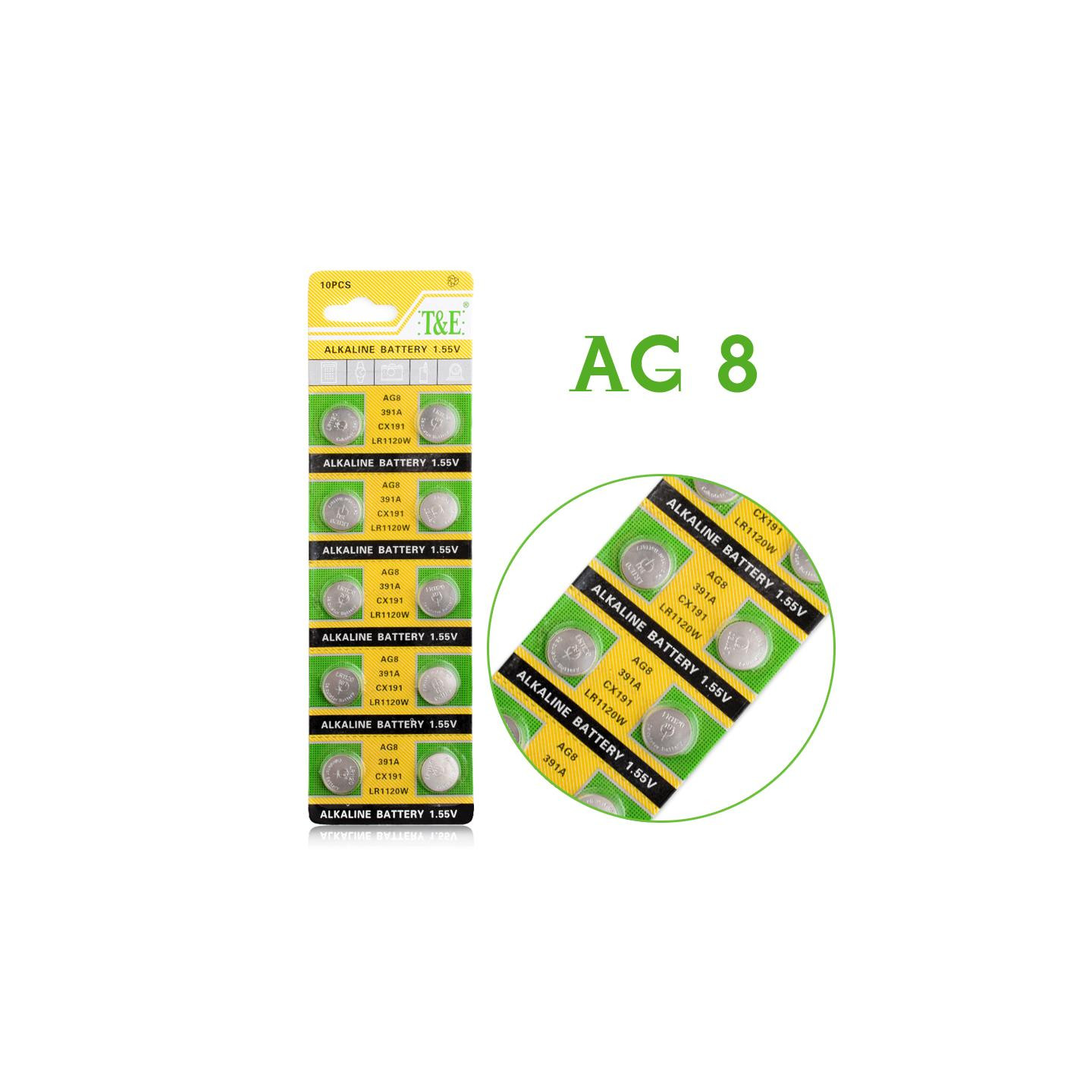 Alkalisk knappcellebatteri SR55/V391/AG8 Stor pakke