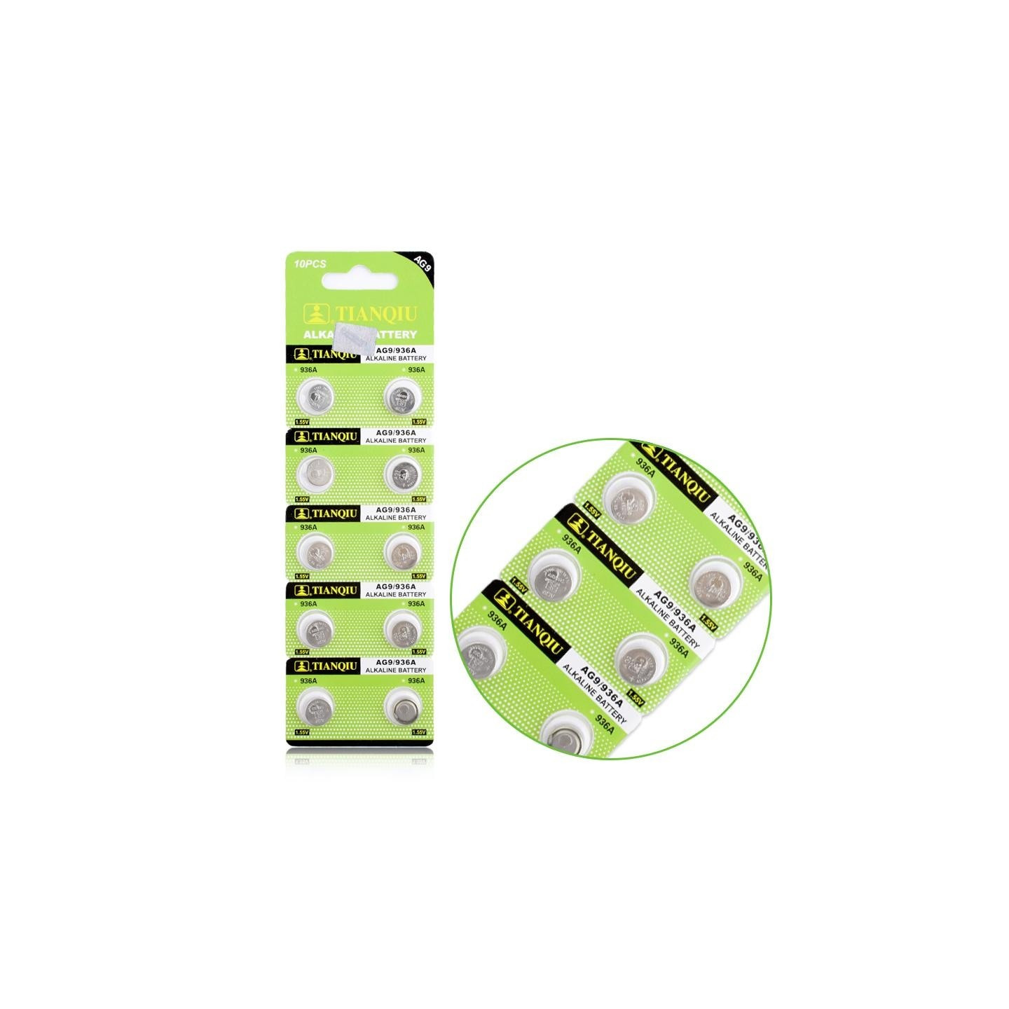 Alkalisk knappcellebatteri SR45/V394/AG9 stor pakke