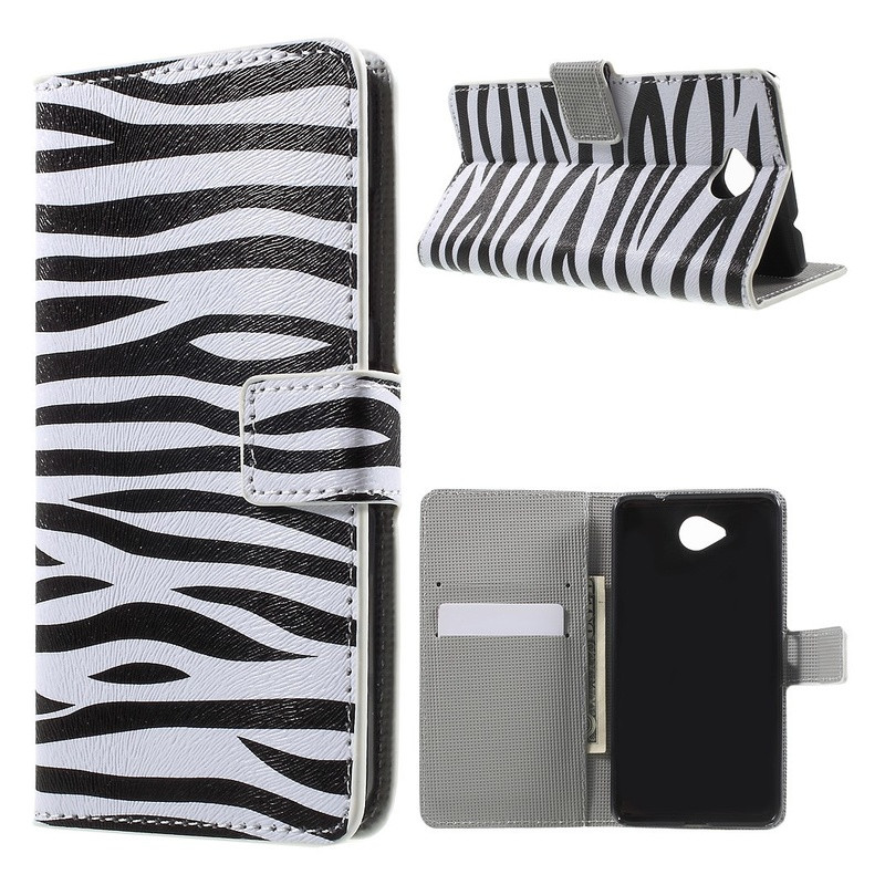 Microsoft Lumia 650 Wallet Case - Zebra