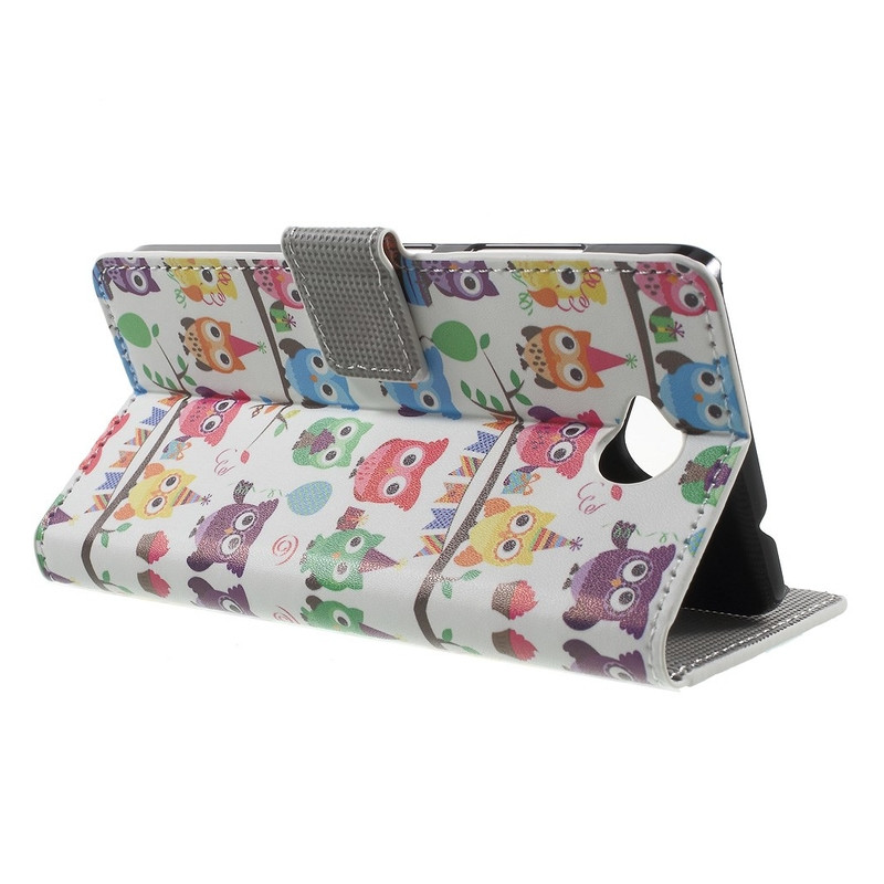 Microsoft Lumia 650 Lommebok - cover - Ulike ugler