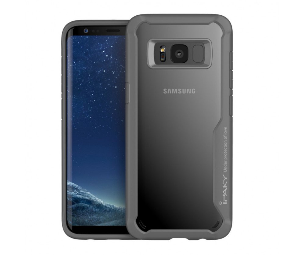 IPAKY Samsung Galaxy S8 Plus TPU Hybrid Skal - Grå