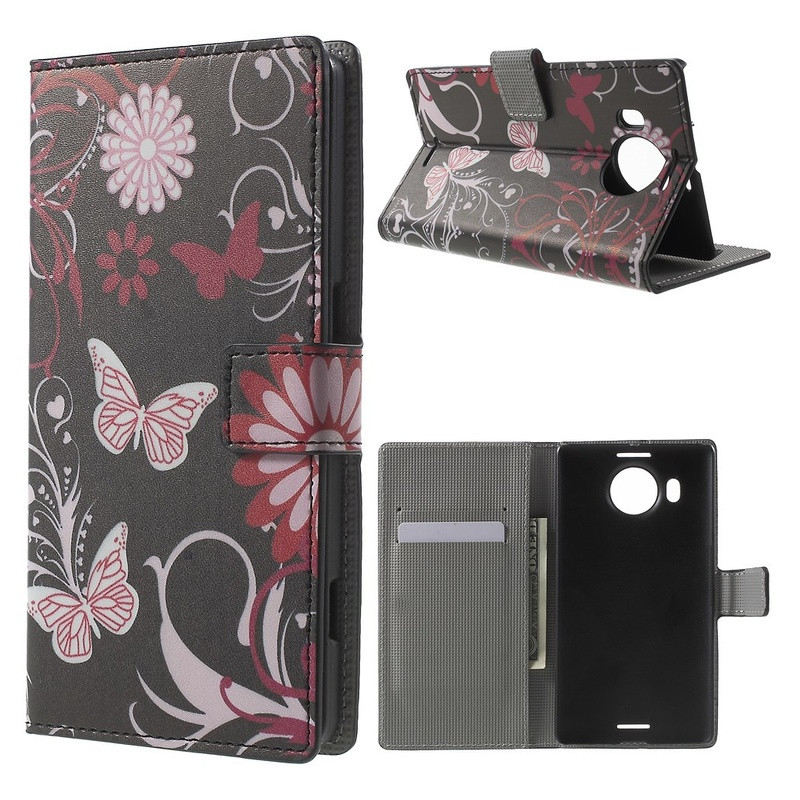 Microsoft Lumia 950 XL Lompakkokotelo Butterflies