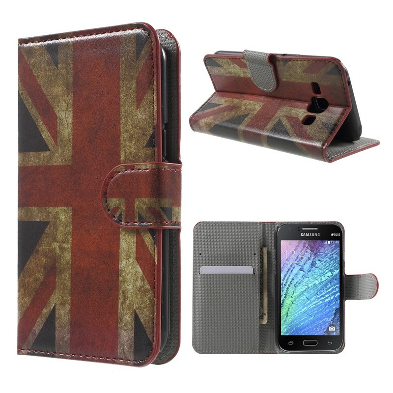Samsung Galaxy J1 Lommebok - cover UK Flagg