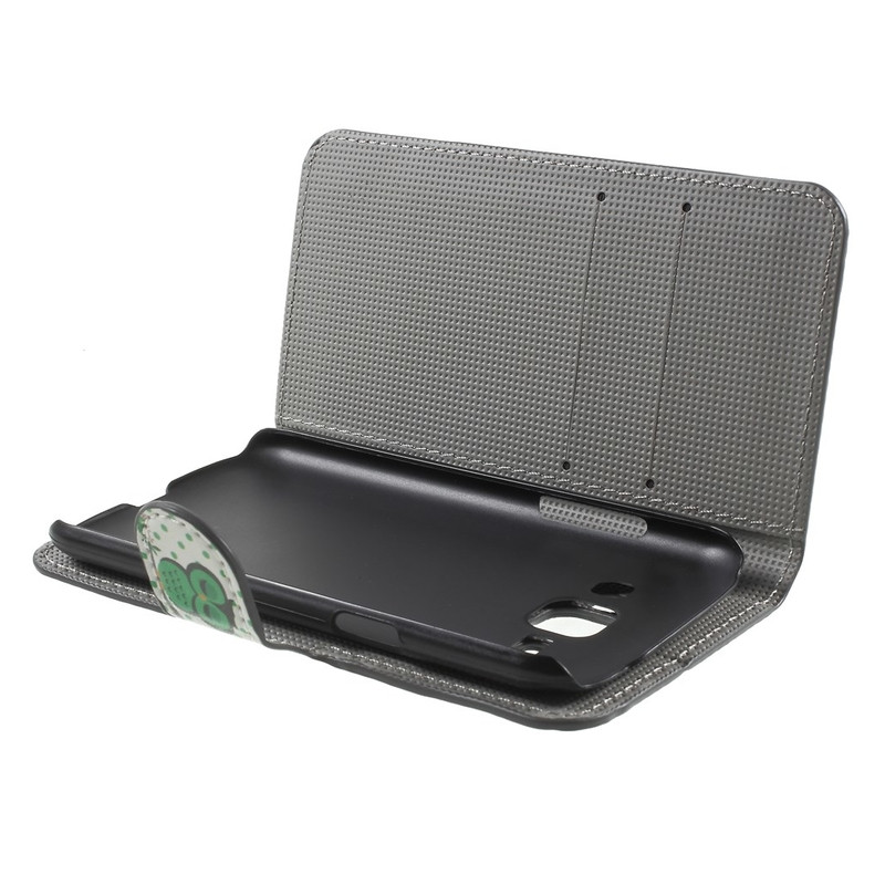 Samsung Galaxy J1 Wallet Case Sleeping Owl