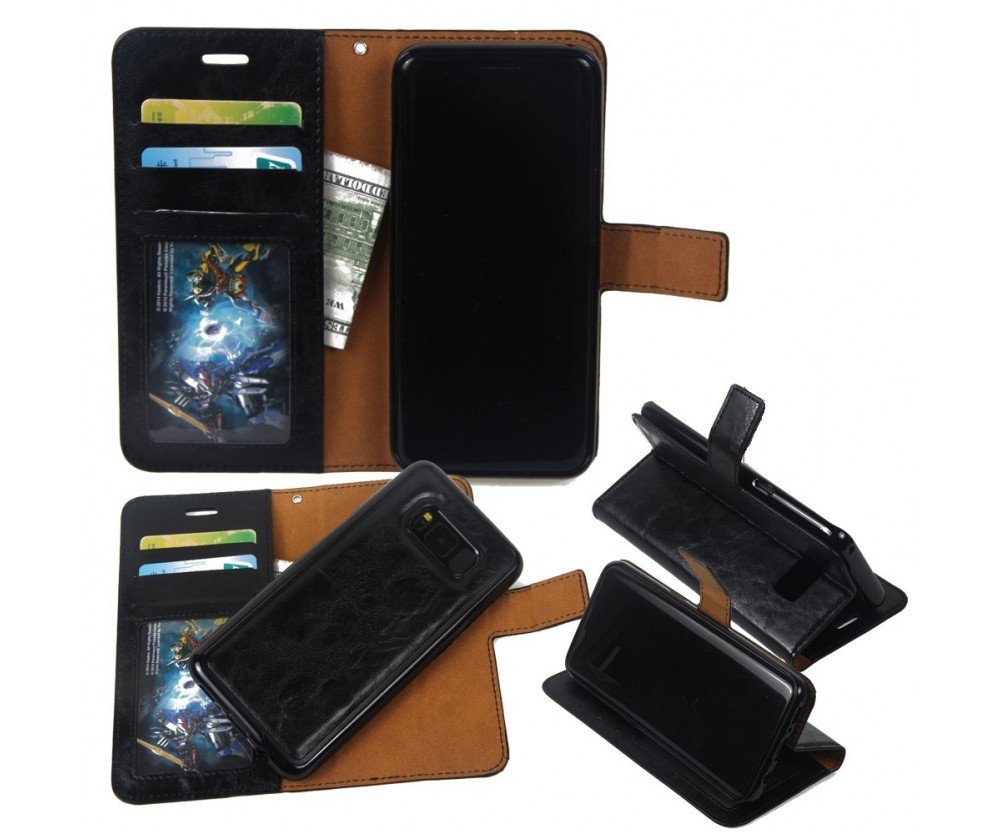 Samsung Galaxy S8 - 2 i1  plånboksfodral / Skal - Svart