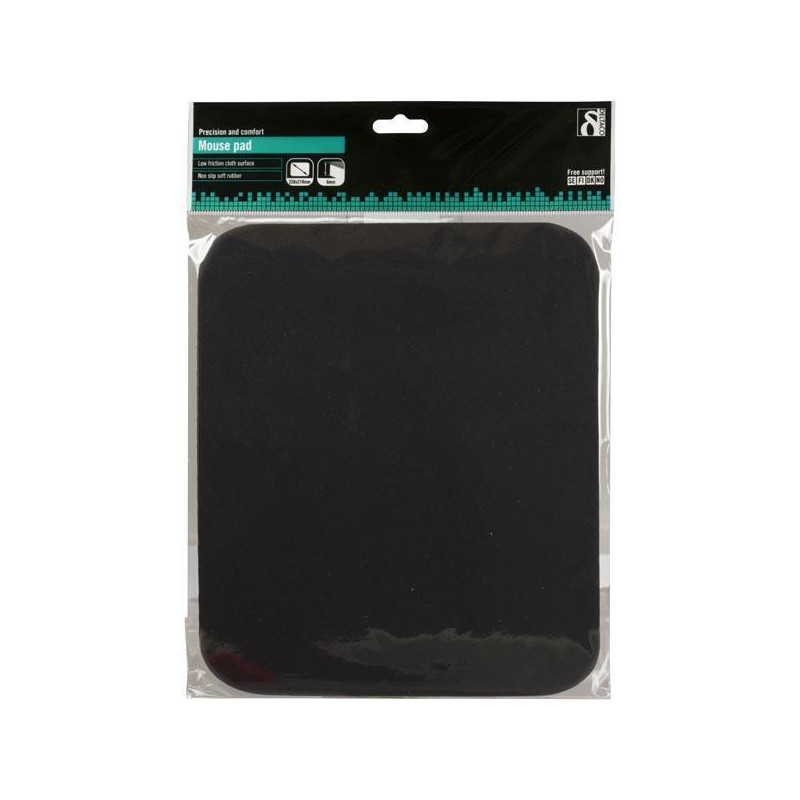 DELTACO Musematte, stoffbelagt gummi, 6mm svart