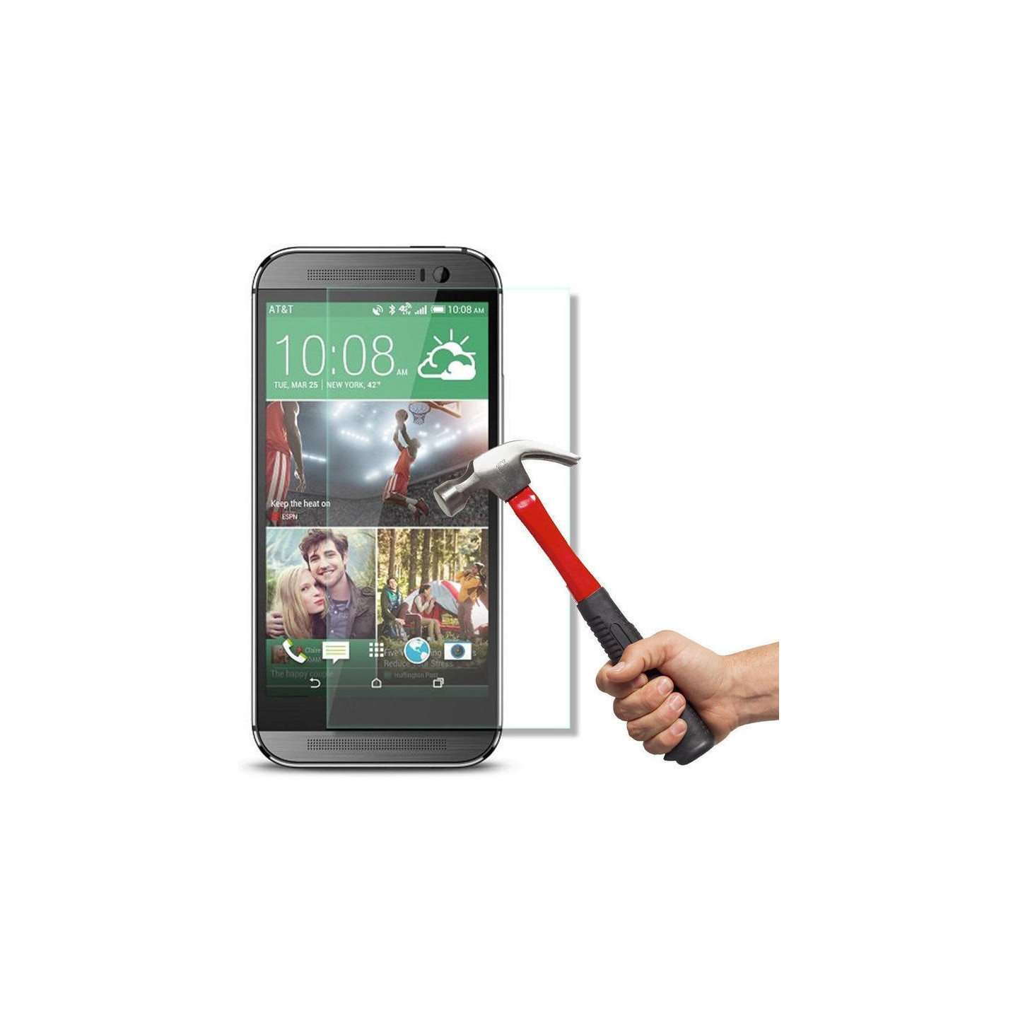 HTC ONE M9 Härdat glas 0,3mm