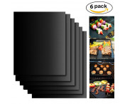 Grillmatta 6st Non-stick 33x40cm Mattor för Kol- och Elgrillar