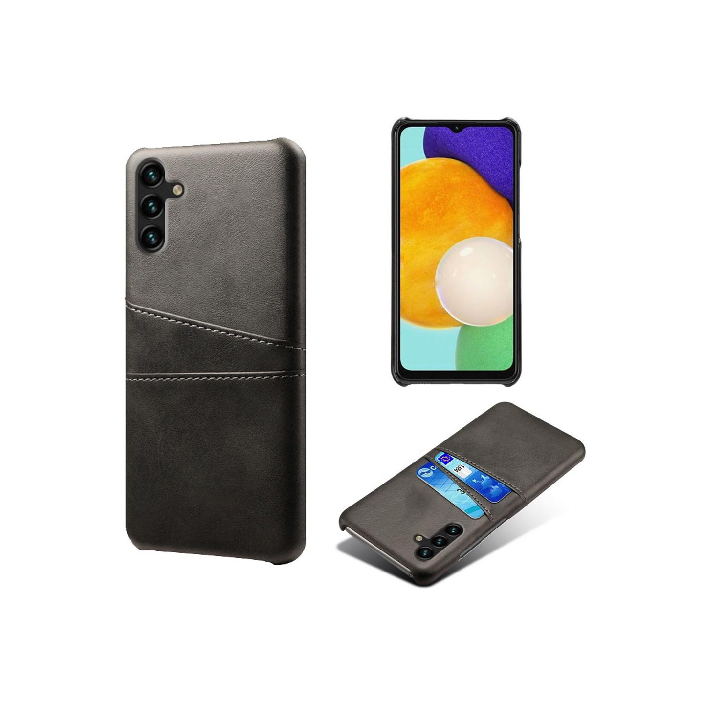 Til Samsung Galaxy A14 5G KSQ PU - læderbelagt skal hårdt etui