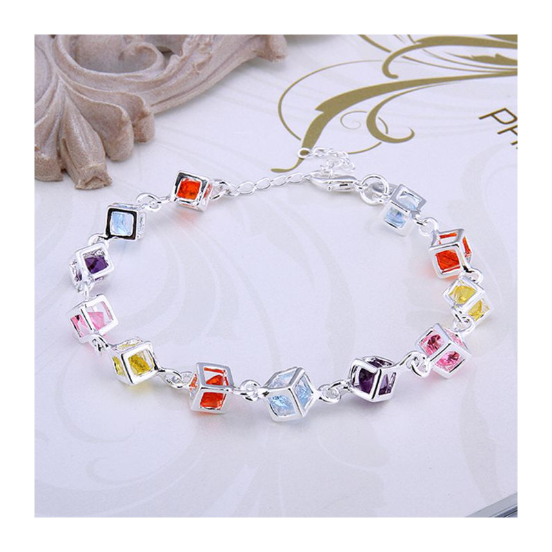 Vacker Armlänk/Fotlänk with färgade stenar