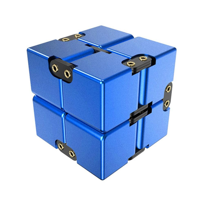 Fidget Toy Infinite Cube Stress Relief Flip Block - Blue