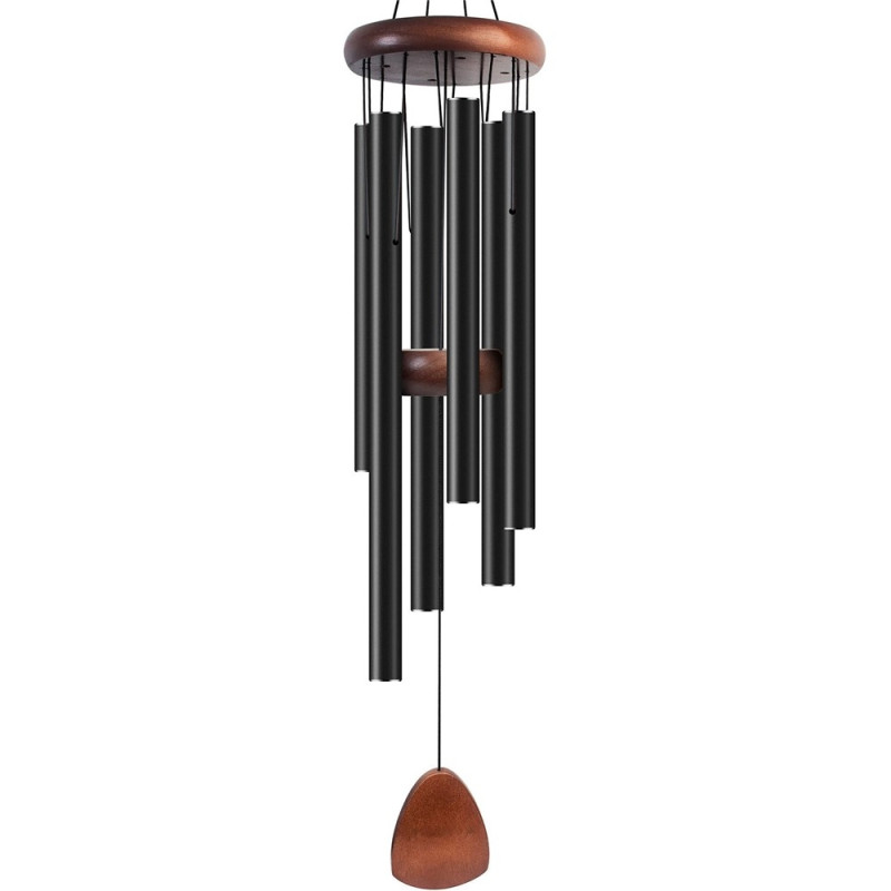 37 Inch 6 Tube Wind Chimes Metal Hanging Ornaments for Garden Home Decor