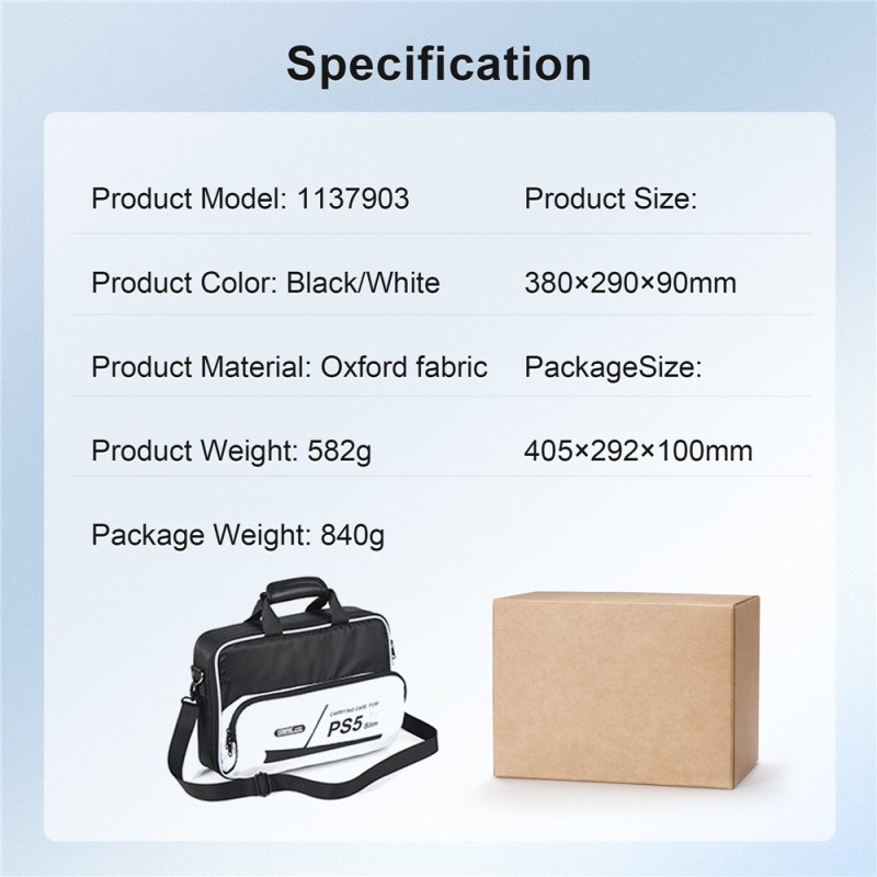 STARTRC GAMES Til Sony PS5 Slim Spilkonsol Opbevaringsetui Taske