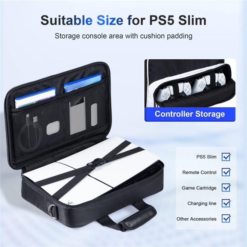STARTRC GAMES For Sony PS5 Slim Game Console Storage Case Bag
