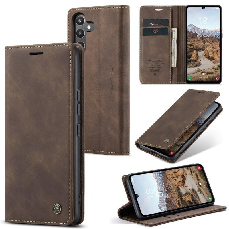 CASEME Retro Wallet Case for Samsung Galaxy A34 - Coffee