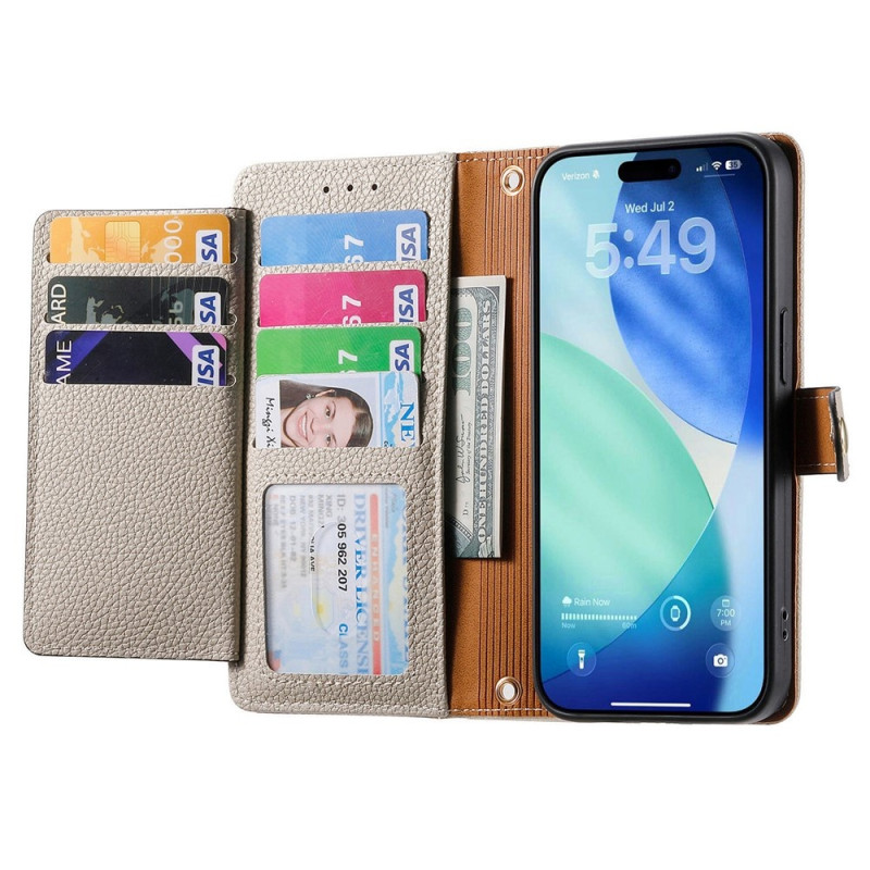 iPhone 17 Pro Max Kuori RFID-suojaus Vetoketjutasku Lompakkokotelo Rannekkeella