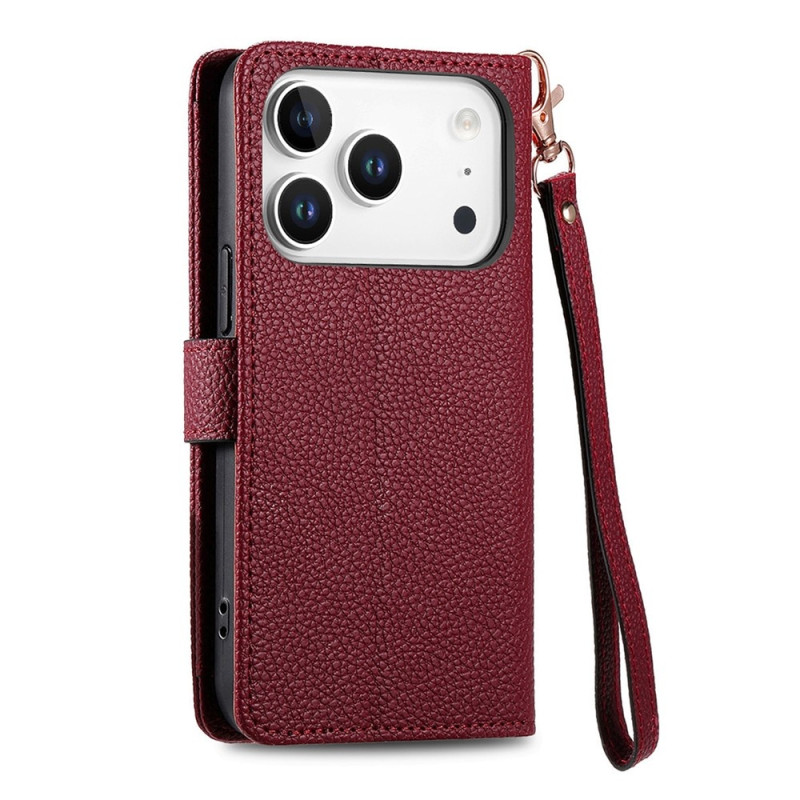 iPhone 17 Pro Max Kuori RFID-suojaus Vetoketjutasku Lompakkokotelo Rannekkeella