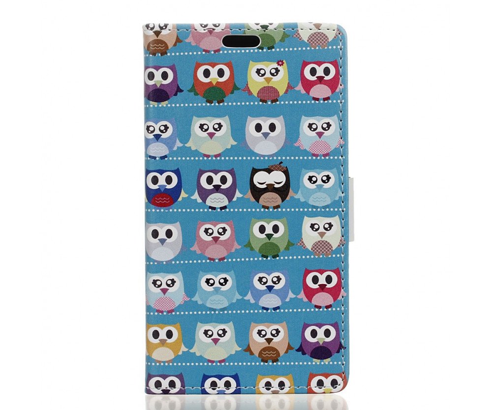 Sony Xperia XZ Premium Plånboksfodral Multiple Colorful Owls