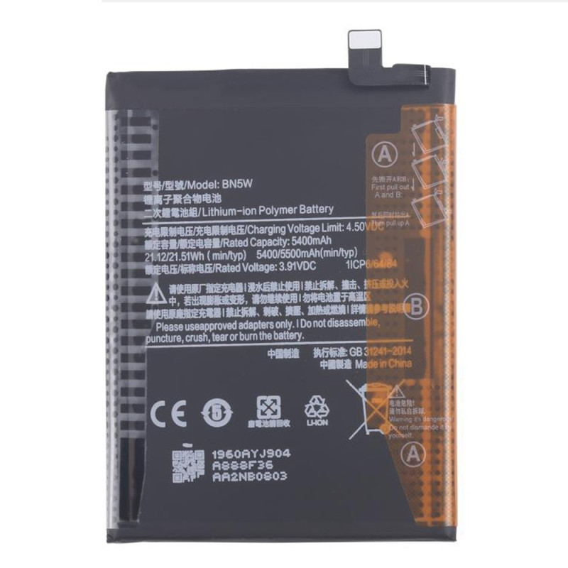 Battery For Xiaomi Redmi Note 14 Pro 4G 3.91V 5400mAh Li-Polymer BN5W