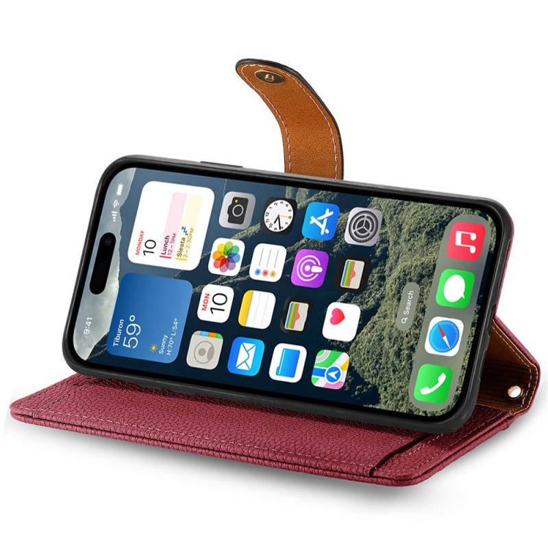 For iPhone 17 Deksel RFID-blokkering Glidelåslomme Lommebokdeksel med Stropp