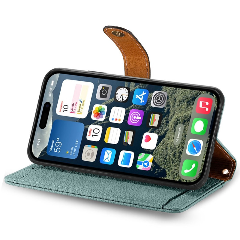 For iPhone 17 Cover RFID-blokering Lynlåslomme Tegnebogsetui med Rem