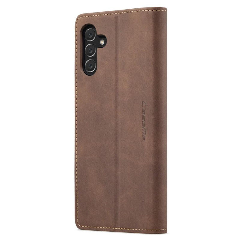 CASEME Retro Wallet Case for Samsung Galaxy A34 - Coffee